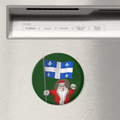 Weihnachtsmann mit Ausweis von Québec CDN Magnet (In Situ (Geschirrspüler))