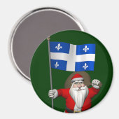Weihnachtsmann mit Ausweis von Québec CDN Magnet (Vorderseite/Rückseite)