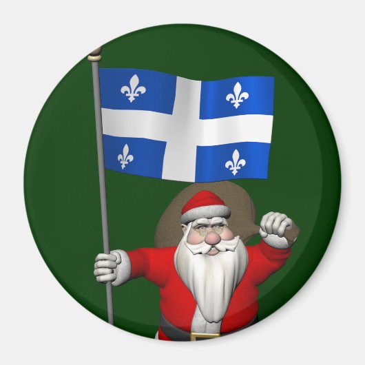 Weihnachtsmann mit Ausweis von Québec CDN Magnet (Vorne)