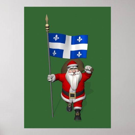 Weihnachtsmann mit Ausweis von Québec CDN Poster (Vorne)