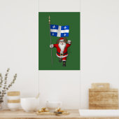 Weihnachtsmann mit Ausweis von Québec CDN Poster (Küche)