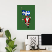 Weihnachtsmann mit Ausweis von Québec CDN Poster (Heimbüro)