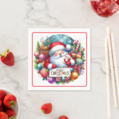 Weihnachtsmann mit Baby Serviette (Beispiel)
