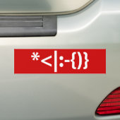 Weihnachtsmann mit Bart Christmas Emoticon Autoaufkleber (Auf Auto)
