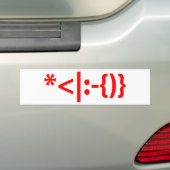 Weihnachtsmann mit Bart Christmas Emoticon Autoaufkleber (Auf Auto)