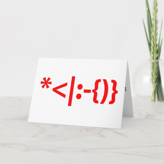 Weihnachtsmann mit Bart Christmas Emoticon Feiertagskarte (Vorderseite)