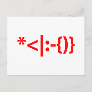 Weihnachtsmann mit Bart Christmas Emoticon Feiertagspostkarte