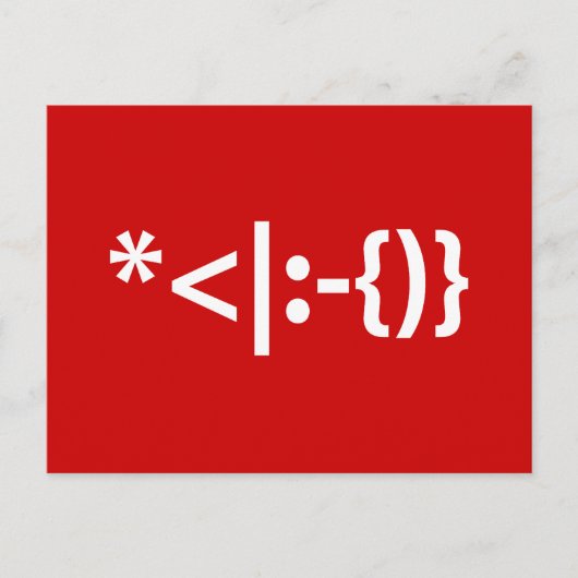 Weihnachtsmann mit Bart Christmas Emoticon Feiertagspostkarte (Vorderseite)