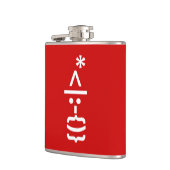 Weihnachtsmann mit Bart Christmas Emoticon Flachmann (Links)