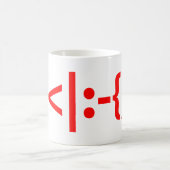 Weihnachtsmann mit Bart Christmas Emoticon Kaffeetasse (Mittel)