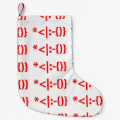 Weihnachtsmann mit Bart Christmas Emoticon Kleiner Weihnachtsstrumpf (Vorderseite)