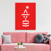 Weihnachtsmann mit Bart Christmas Emoticon Leinwanddruck (Insitu (Wohnzimmer))