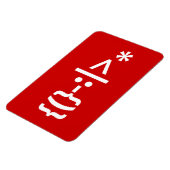 Weihnachtsmann mit Bart Christmas Emoticon Magnet (Linke Seite)