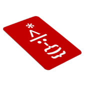 Weihnachtsmann mit Bart Christmas Emoticon Magnet (Rechte Seite)
