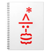 Weihnachtsmann mit Bart Christmas Emoticon Notizblock (Vorderseite)