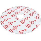 Weihnachtsmann mit Bart Christmas Emoticon Polyester Weihnachtsbaumdecke (Schrägansicht)