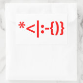 Weihnachtsmann mit Bart Christmas Emoticon Rechteckiger Aufkleber (Tasche)