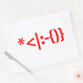 Weihnachtsmann mit Bart Christmas Emoticon Rechteckiger Aufkleber (Umschlag)