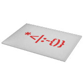 Weihnachtsmann mit Bart Christmas Emoticon Schneidebrett (Ecke)
