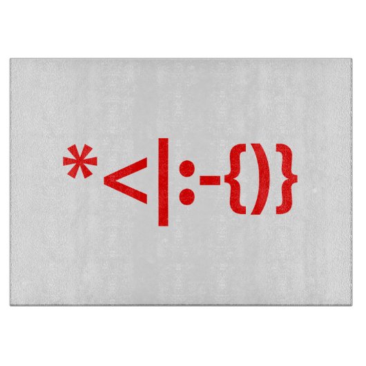 Weihnachtsmann mit Bart Christmas Emoticon Schneidebrett (Vorderseite)