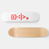 Weihnachtsmann mit Bart Christmas Emoticon Skateboard (Horizontal)