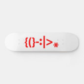 Weihnachtsmann mit Bart Christmas Emoticon Skateboard (Horizontal)