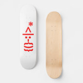 Weihnachtsmann mit Bart Christmas Emoticon Skateboard (Vorderseite)