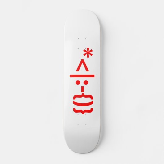 Weihnachtsmann mit Bart Christmas Emoticon Skateboard (Vorderseite)