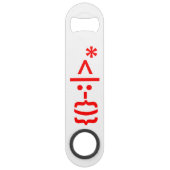 Weihnachtsmann mit Bart Christmas Emoticon Speedflaschenöffner (Vorderseite)