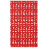 Weihnachtsmann mit Bart Christmas Emoticon Tischdecke (Vorderseite)