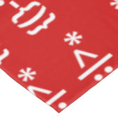 Weihnachtsmann mit Bart Christmas Emoticon Tischdecke (Schrägansicht)