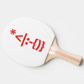 Weihnachtsmann mit Bart Christmas Emoticon Tischtennis Schläger (Seitenansicht)