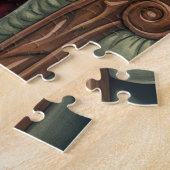 Weihnachtsmann mit Basenji-Weihnachtskunst Puzzle (Seite)
