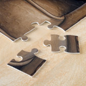 Weihnachtsmann mit Bernedoodle Weihnachtskunst Puzzle (Seite)