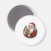 Weihnachtsmann mit Bierglas Magnet (Vorderseite/Rückseite)