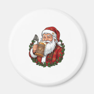 Weihnachtsmann mit Bierglas Magnet