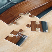 Weihnachtsmann mit Border Collie - Weihnachtskunst Puzzle (Seite)