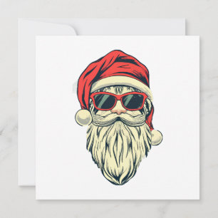 Weihnachtsmann mit Brille Einladung