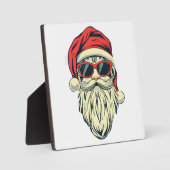 Weihnachtsmann mit Brille Fotoplatte (Vorderseite)