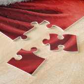 Weihnachtsmann mit Bulldogge Weihnachtskunst Puzzle (Seite)