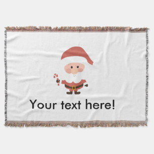 Weihnachtsmann mit Candycane-Cartoon Decke