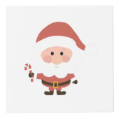 Weihnachtsmann mit Candycane-Cartoon Würfel (Vorderseite)