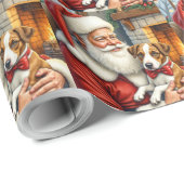 Weihnachtsmann mit Chesapeake Bay Terrier Geschenkpapier (Rolleneckpunkt)