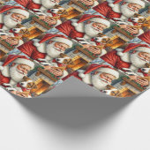 Weihnachtsmann mit Chesapeake Bay Terrier Geschenkpapier (Ecke)