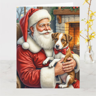 Weihnachtsmann mit Chesapeake Bay Terrier Karte