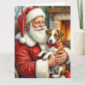 Weihnachtsmann mit Chesapeake Bay Terrier Karte (Vorderseite)