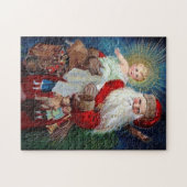 Weihnachtsmann mit Christkind Puzzle (Horizontal)