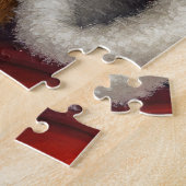 Weihnachtsmann mit Cockapoo-Weihnachtskunst Puzzle (Seite)