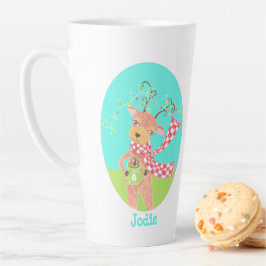 Weihnachtsmann mit Coffee Latte Tasse