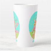 Weihnachtsmann mit Coffee Latte Tasse (Vorderseite)